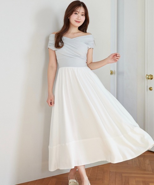 「Her lip to」 ドッキングワンピース S ブルー レディース_画像1