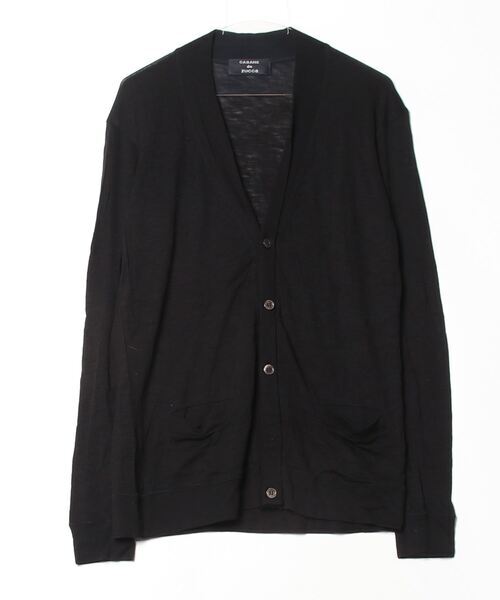 「CABANE de ZUCCa」 カーディガン M ブラック メンズ_画像1