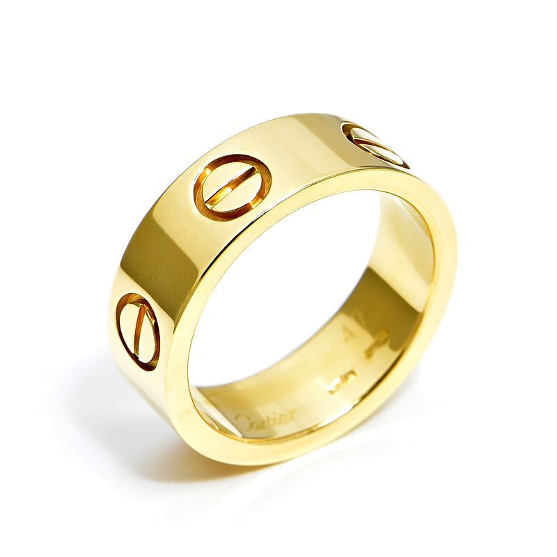 カルティエ ラブリング クラシックモデル #47 7号 K18YG LOVEリング ビスモチーフ 金無垢 指輪 イエローゴールド 地金6.3g 中古 送料無料_画像1