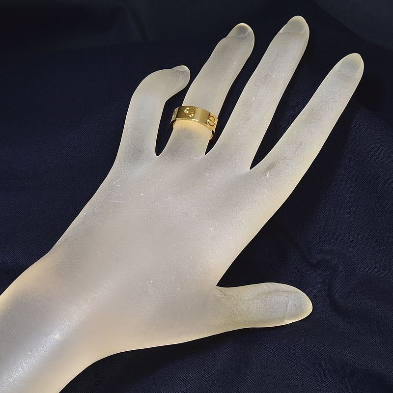 カルティエ ラブリング クラシックモデル #47 7号 K18YG LOVEリング ビスモチーフ 金無垢 指輪 イエローゴールド 地金6.3g 中古 送料無料_画像2