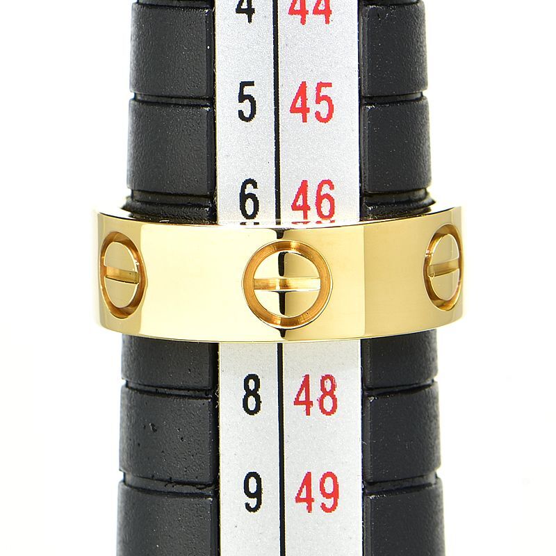 カルティエ ラブリング クラシックモデル #47 7号 K18YG LOVEリング ビスモチーフ 金無垢 指輪 イエローゴールド 地金6.3g 中古 送料無料_画像3