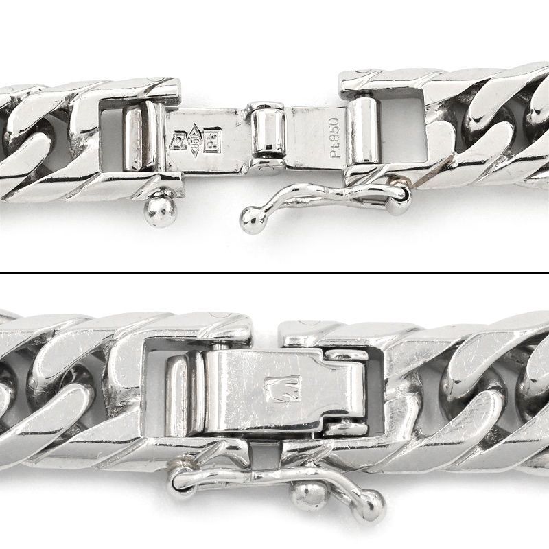 喜平ネックレス 6面ダブル 60cm 120.8g Pt850 造幣局検定刻印 プラチナ キヘイネックレス 中古 送料無料_画像4