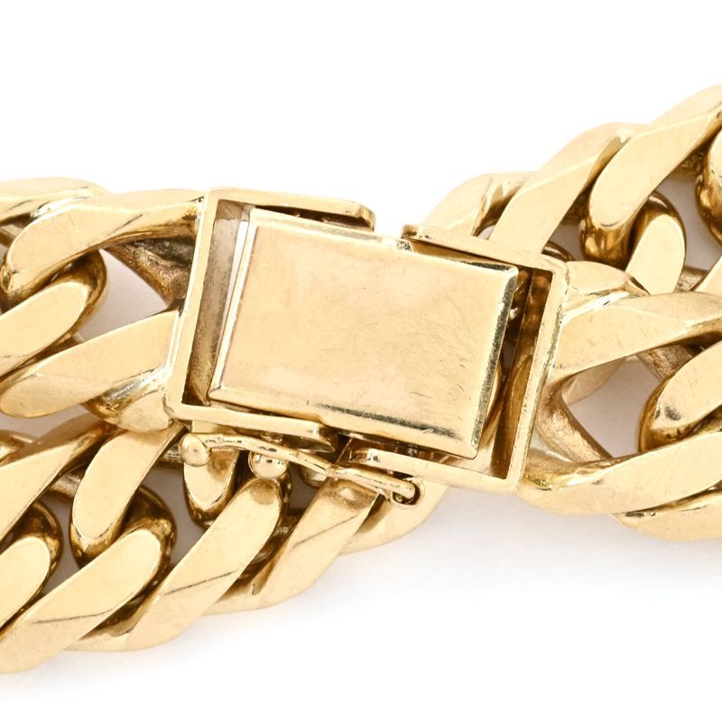 喜平ブレスレット 6面ダブル 内周19.8cm 全長22.1cm 99.2g K18YG 造幣局検定刻印 K18 イエローゴールド キヘイブレスレット 中古 送料無料_画像3