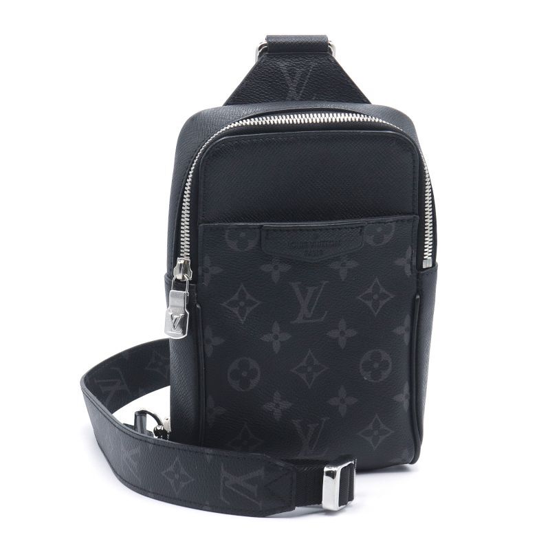 ルイヴィトン アウトドアスリングバッグ M30741 タイガラマ ノワール クロスボディバッグ ショルダーバッグ ブラック 黒 中古 送料無料_画像1