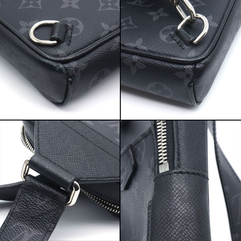 ルイヴィトン アウトドアスリングバッグ M30741 タイガラマ ノワール クロスボディバッグ ショルダーバッグ ブラック 黒 中古 送料無料_画像8