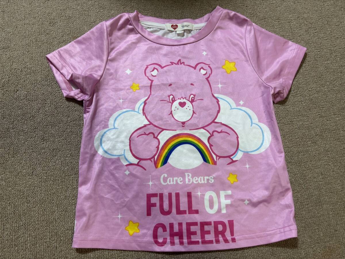 care bears ケアベア 半袖 Tシャツ 5Y 110 両面プリント ピンク_画像1