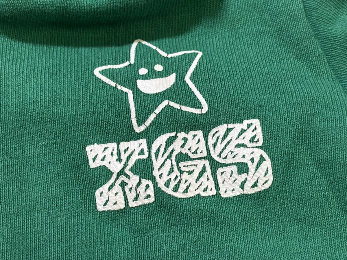 XGS XGIRL STAGES X-GIRL エックスガール フーデッド ジップ パーカー 緑 グリーン 3T 95 100_画像3