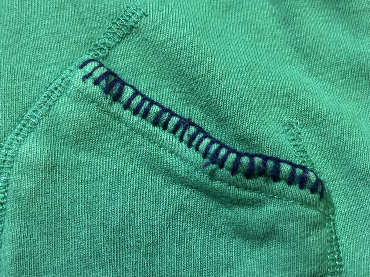 XGS XGIRL STAGES X-GIRL エックスガール フーデッド ジップ パーカー 緑 グリーン 3T 95 100_画像4
