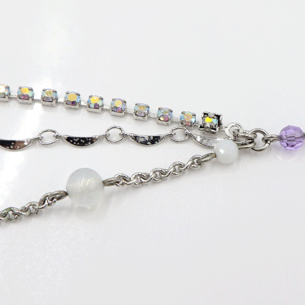 【中古】ANNA SUI（アナ スイ）3連ネックレス　重量11.66g　ネックレス長さ42cm　金属類　ビーズ　レディース_画像5