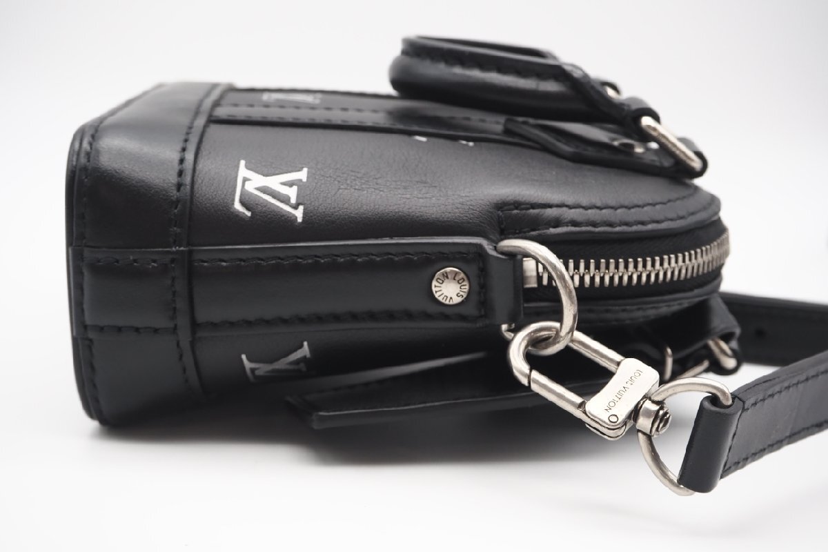 ★３日以内返品可★ LOUIS VUITTON ルイ ヴィトン M83184 カーフスキン ナノアルマ ファレル ウィリアムス ブラック バッグ_画像7