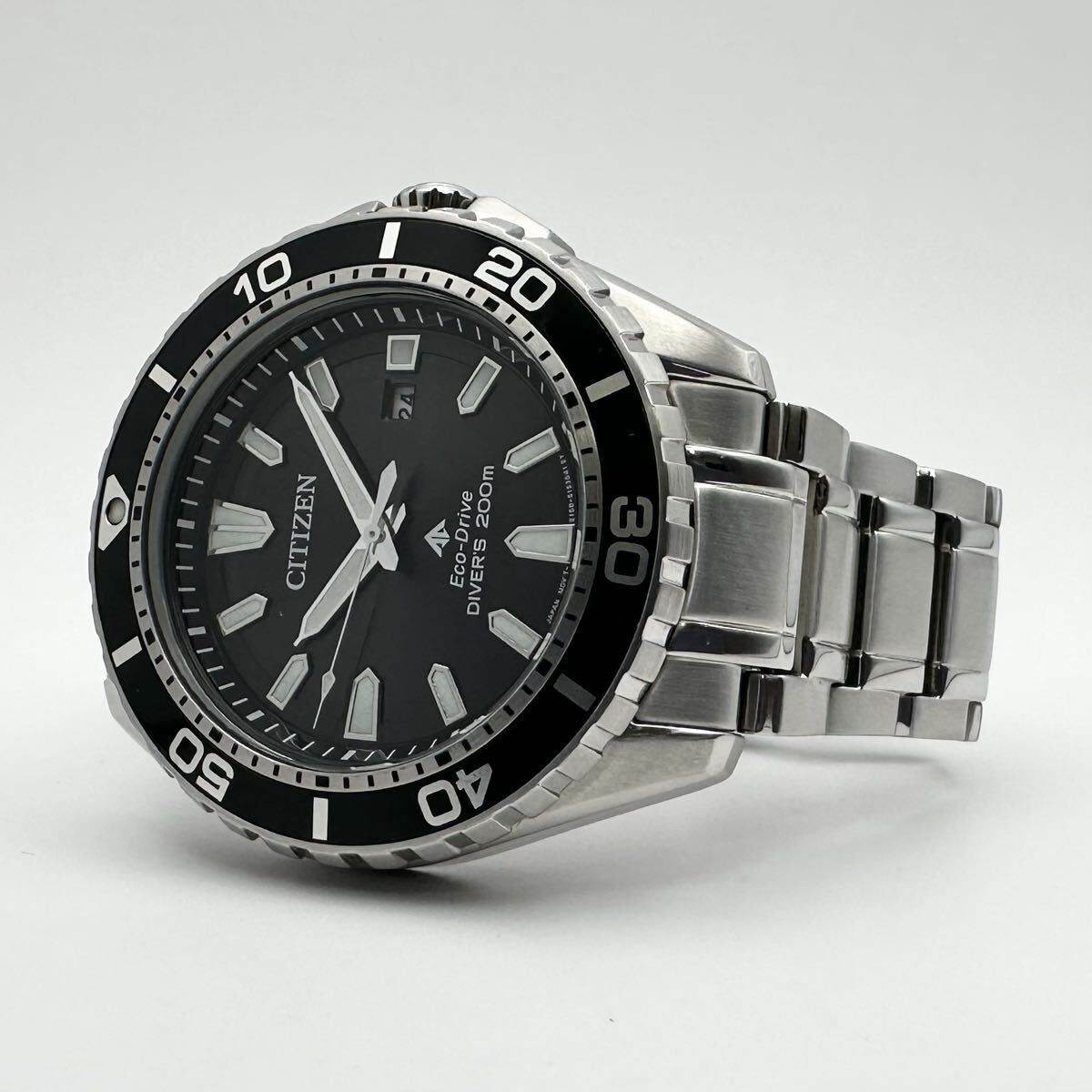 t608 稼働 シチズン CITIZEN E168-003FR01 プロマスター ダイバー メンズ 腕時計 エコドライブ ソーラー デイト_画像2