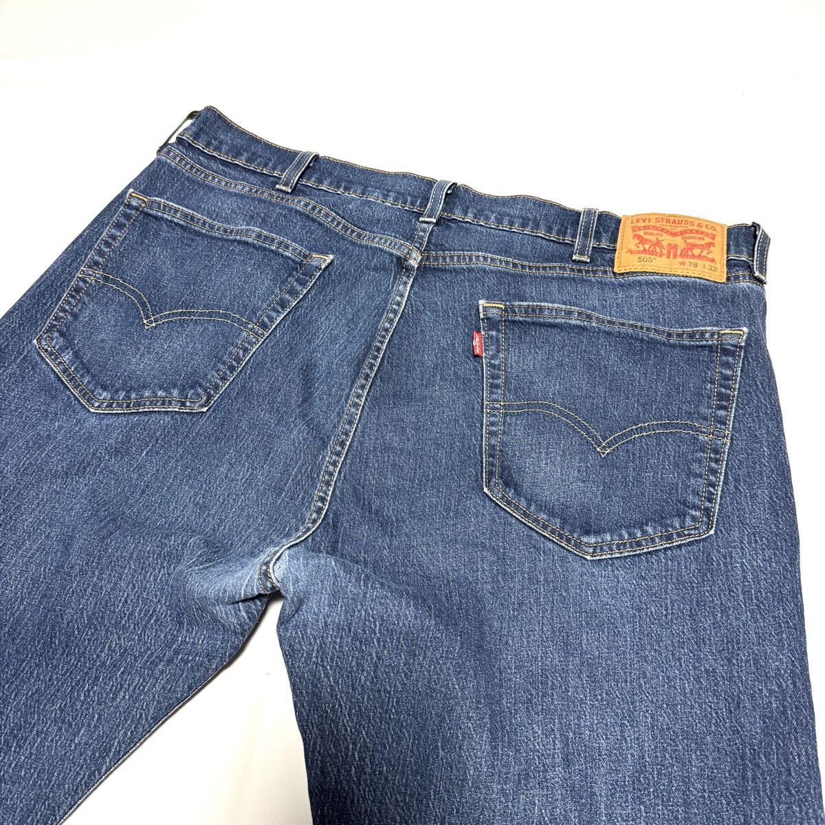 w38の100㎝ リーバイス505 ジーンズ メンズ アメリカ古着 オーバーサイズ サーファー スケーター パンクロック ビッグサイズ _画像8