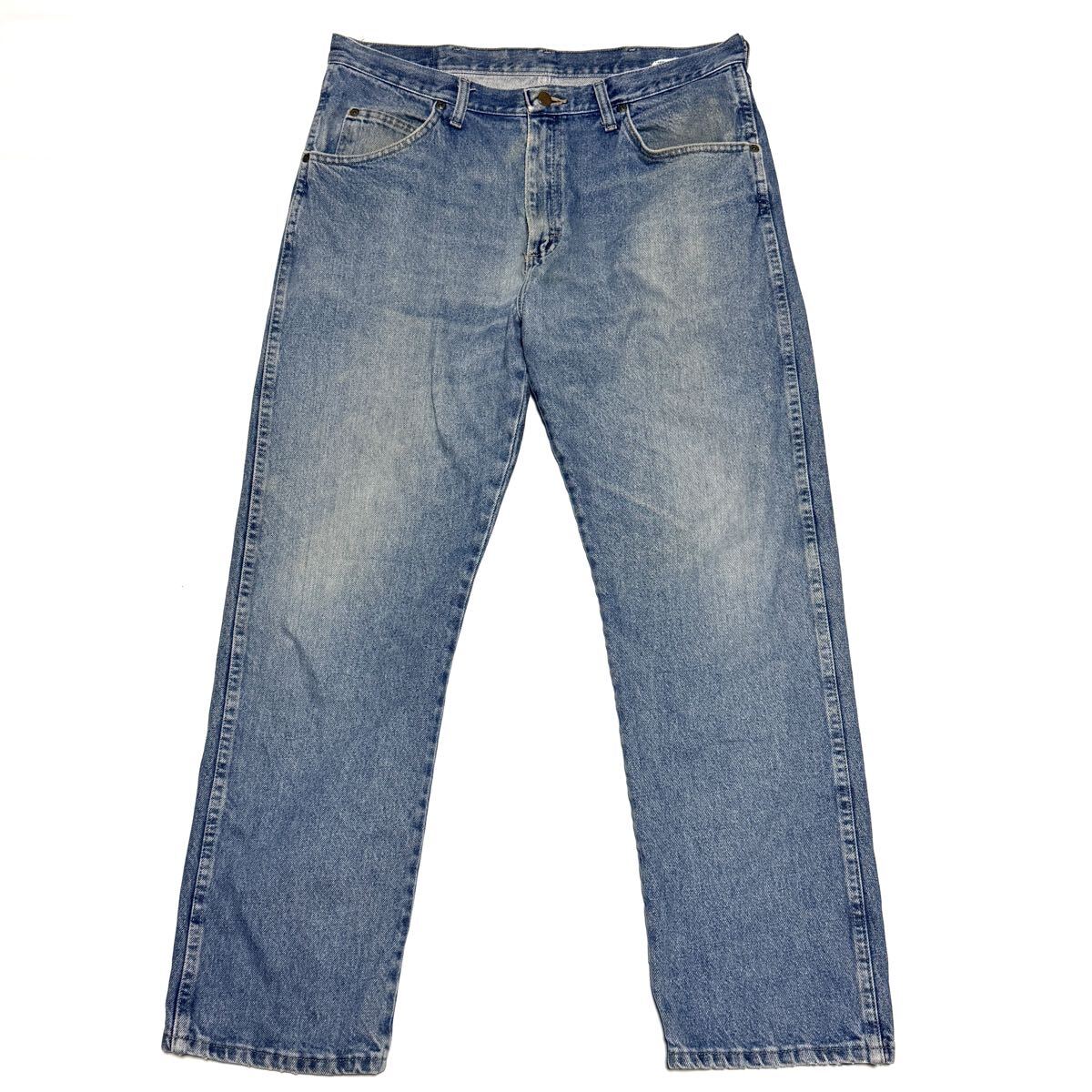 w36の95㎝ ラングラー　デニムパンツ　ジーンズ　色落ち最高　アメリカ古着　ワーク　バイカー　作業着_画像1