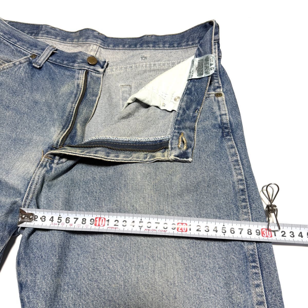 w36の95㎝ ラングラー　デニムパンツ　ジーンズ　色落ち最高　アメリカ古着　ワーク　バイカー　作業着_画像5