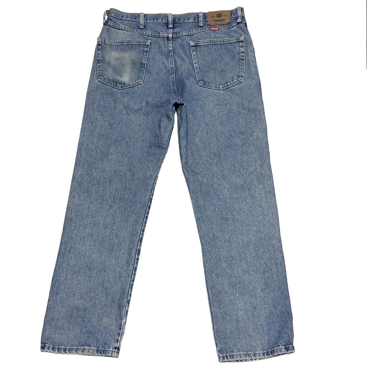 w36の95㎝ ラングラー　デニムパンツ　ジーンズ　色落ち最高　アメリカ古着　ワーク　バイカー　作業着_画像9