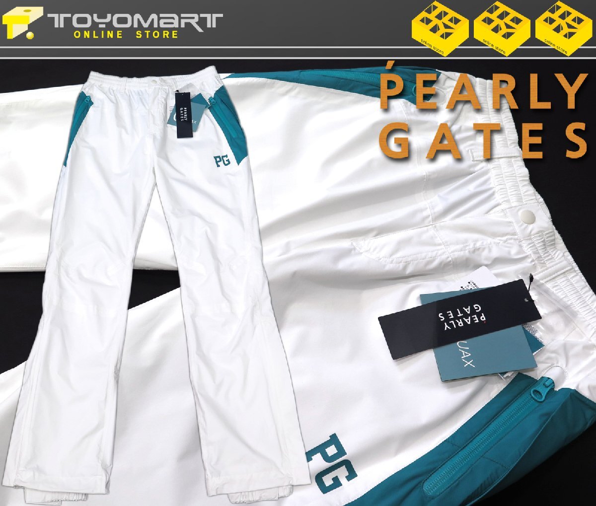 G655* PEARLY GATES Pearly Gates * новый товар [CRAFTEVO] распределение цвета men's дождь брюки белый /M обычная цена 23100 иен 