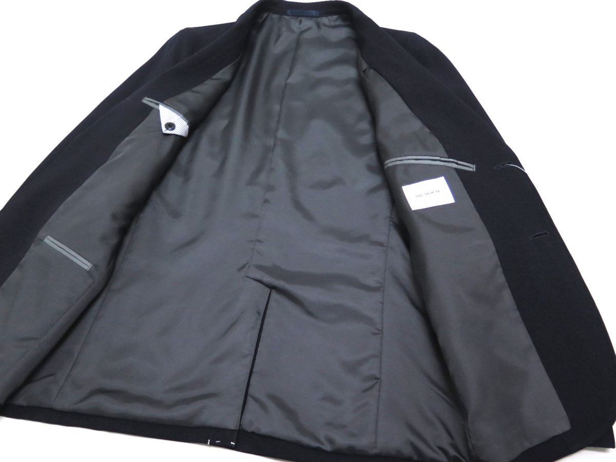 3103●THE SHOP TK タケオキクチ●新品 洗濯機OK ウール調 ストレッチ ツイルスーツ ネイビー/L_画像5