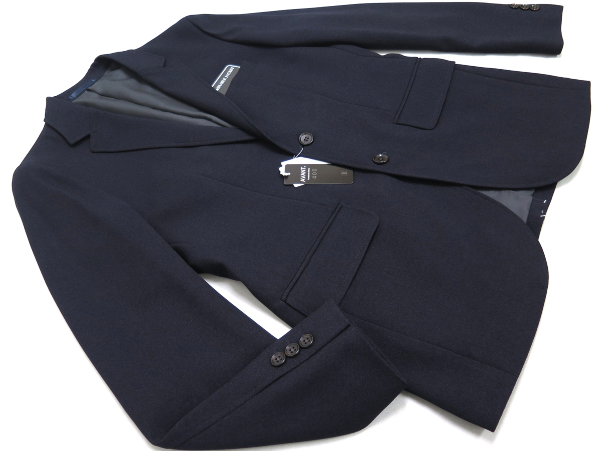 3103●THE SHOP TK タケオキクチ●新品 洗濯機OK ウール調 ストレッチ ツイルスーツ ネイビー/L_画像2