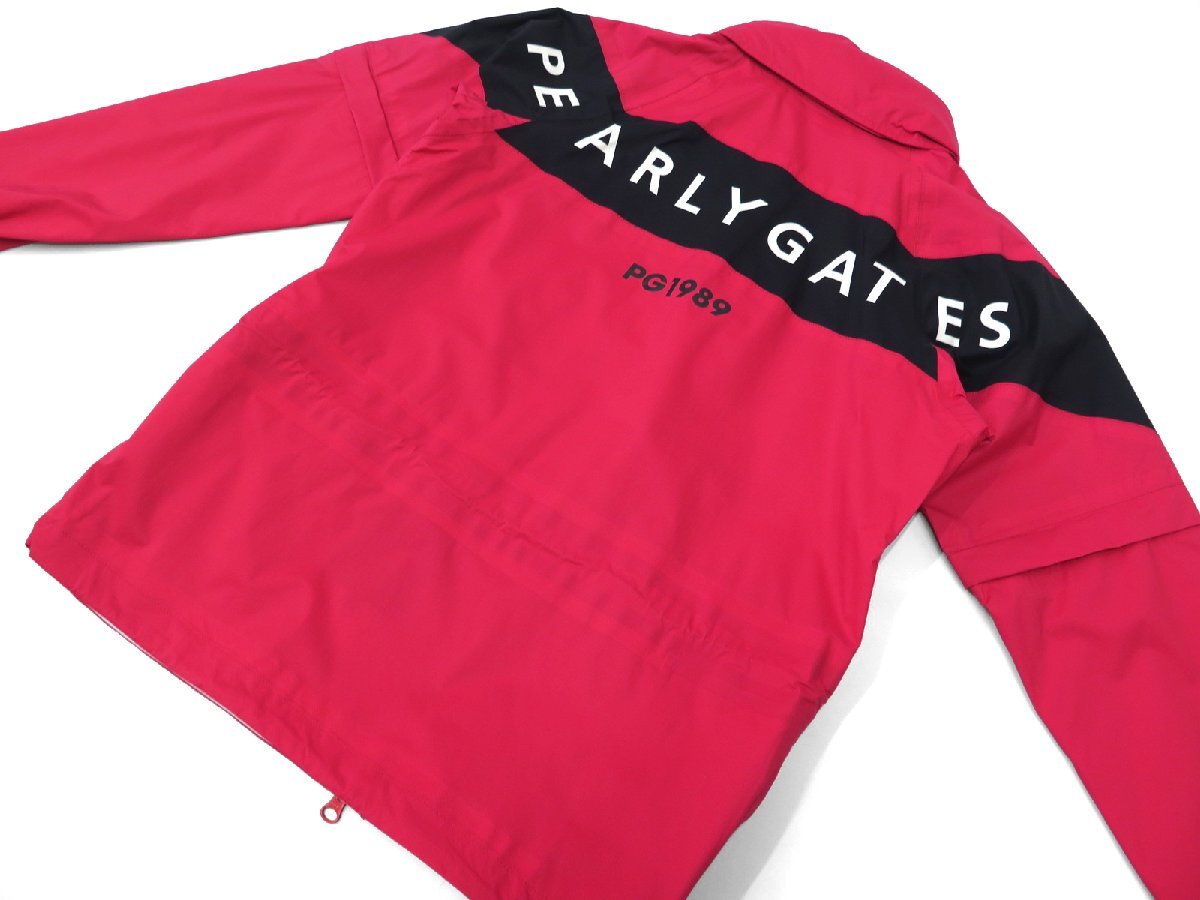 G613* PEARLY GATES Pearly Gates * новый товар [DIY стрейч ] "губа" Stop men's дождь жакет & брюки розовый /L обычная цена 63800 иен 