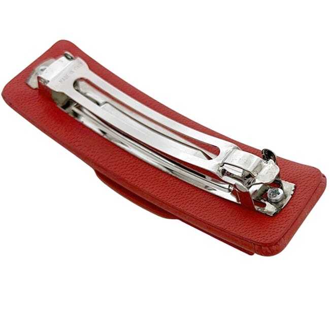  Salvatore Ferragamo заколка f-24329 красный vala34 7597/003 прекрасный товар кожа б/у 