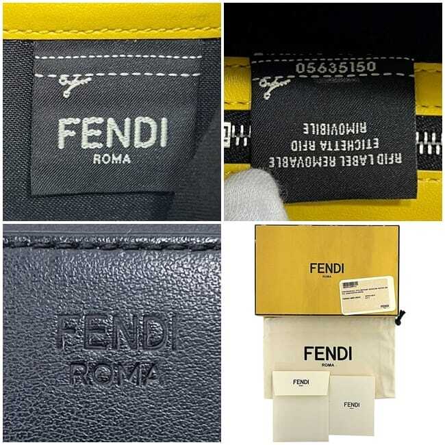 フェンディ 二つ折り 長財布 ec-24291 ブラック バグズ 7M0264 財布 美品 レザー 中古 A80S 199_画像3