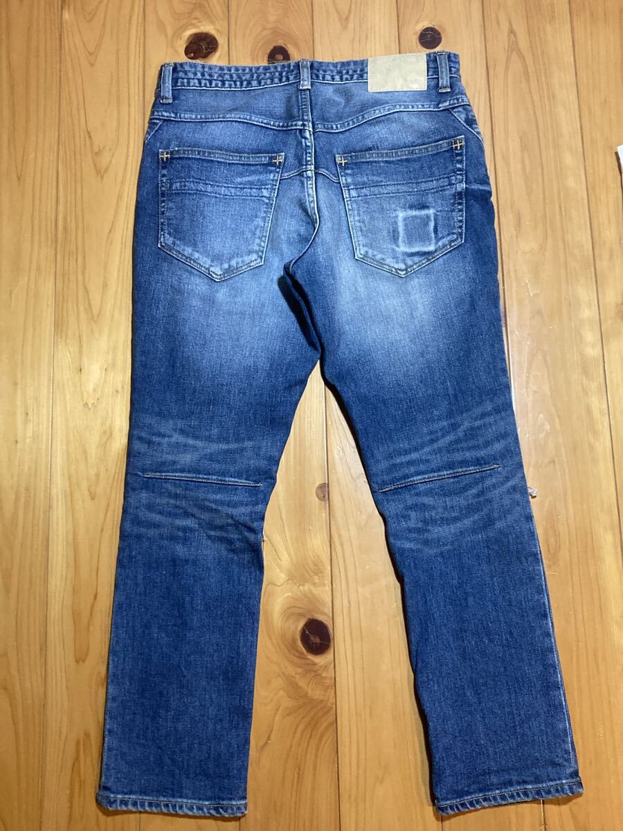 nnナンバーナインスキニーデニム膝ダメージ加工ストレッチブルー ジーパン パンツ ジーンズ_画像4