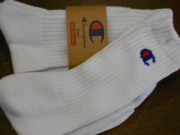 Champion ソックス 3PAIRS ホワイト　M_画像2