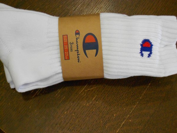 Champion ソックス 3PAIRS ホワイト　M_画像3