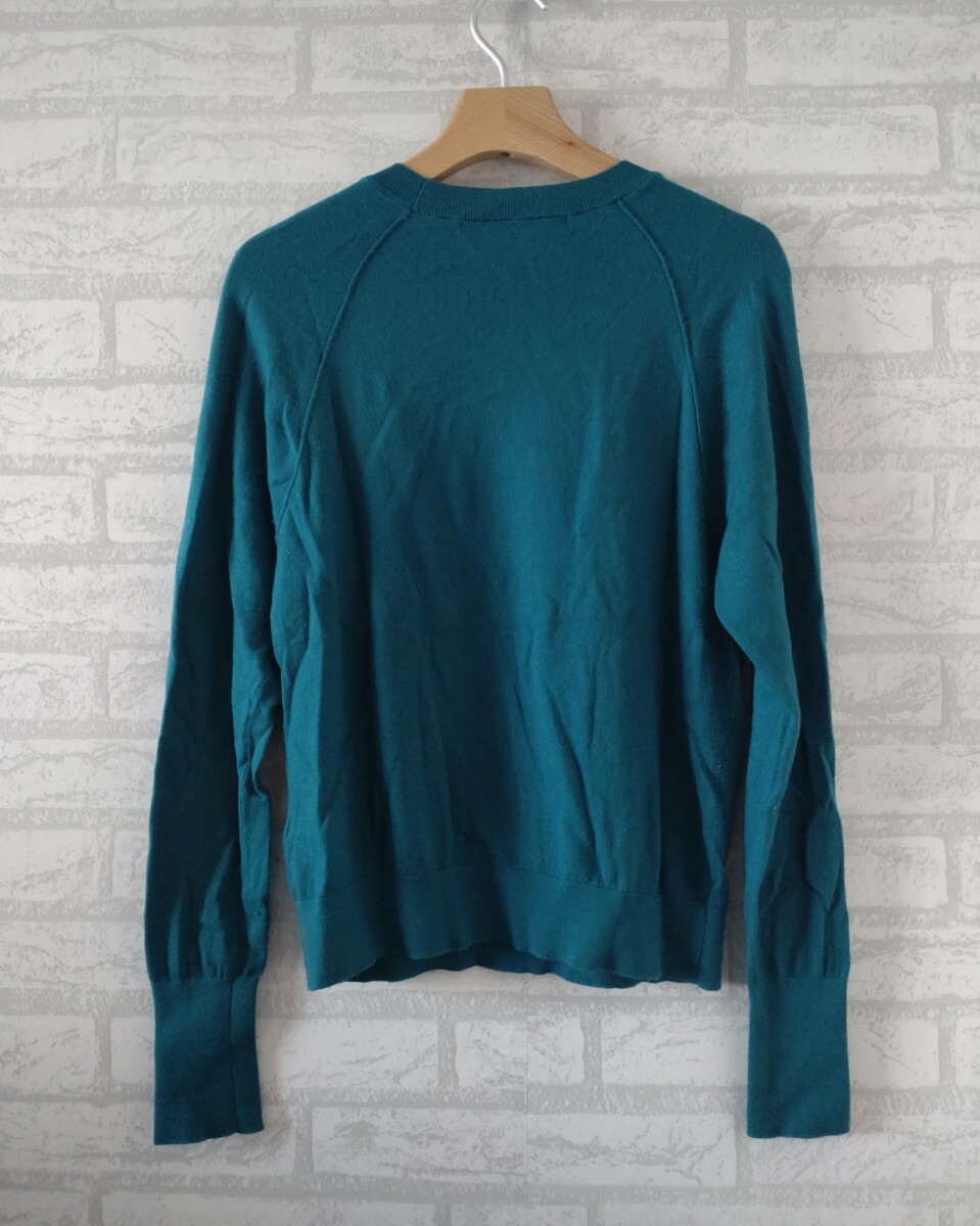 秋冬物★美品★FRAMeWORK コットンカシミヤクルーネックプルオーバー 定価15,400円 グリーン フレームワーク ニット セーター カジュアル_画像7