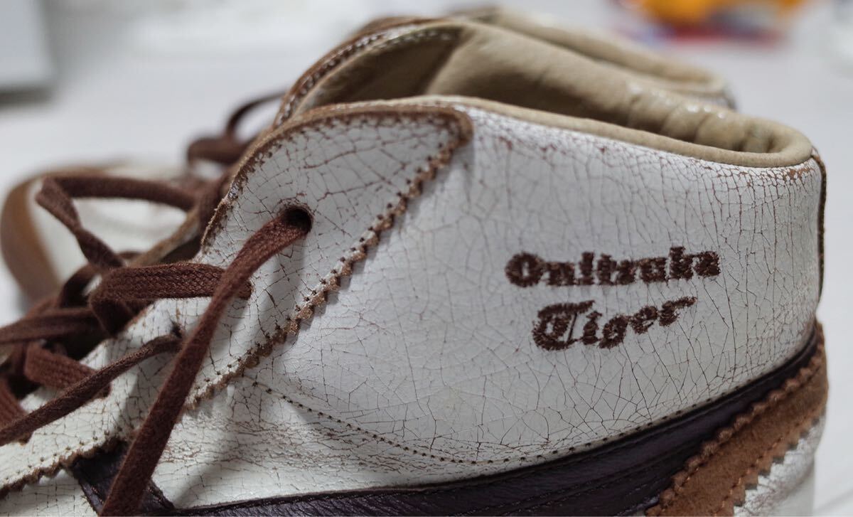 オニツカタイガー MEXICO 66 HIカット エイジング加工 クラッキング MADE IN SPAIN_画像2