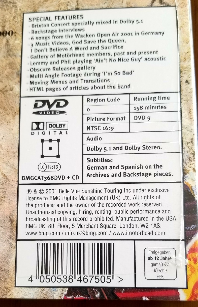新品 未開封 CD+DVD2枚組/25 & Alive Boneshaker/モーターヘッド /(ブライアン・メイ参加)輸入盤DVD/国内プレイヤー再生可能_画像3