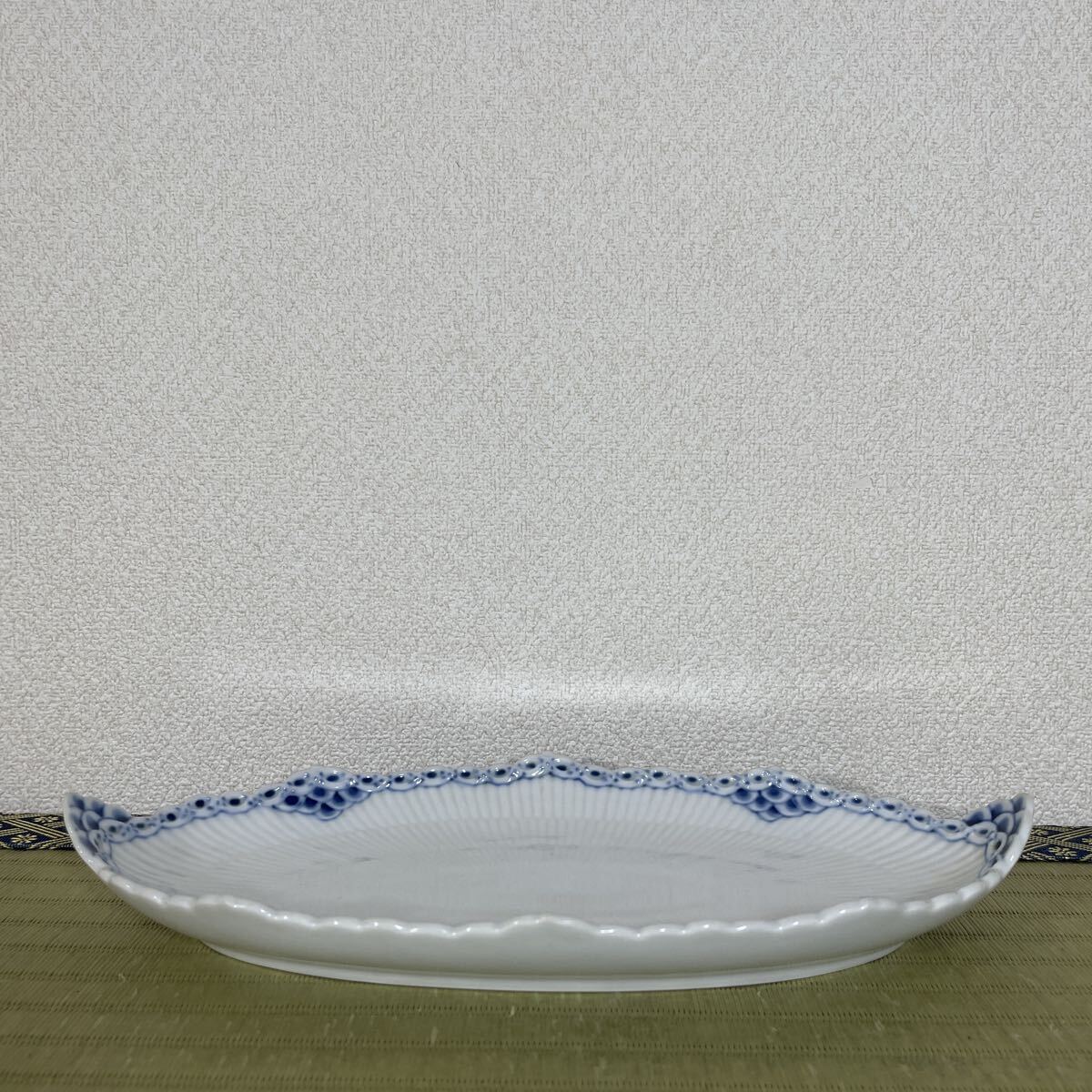 ▲送料無料 ▲ロイヤルコペンハーゲン プリンセス ピックルディッシュ 楕円型 プレート 皿 中古 現状品 _画像7