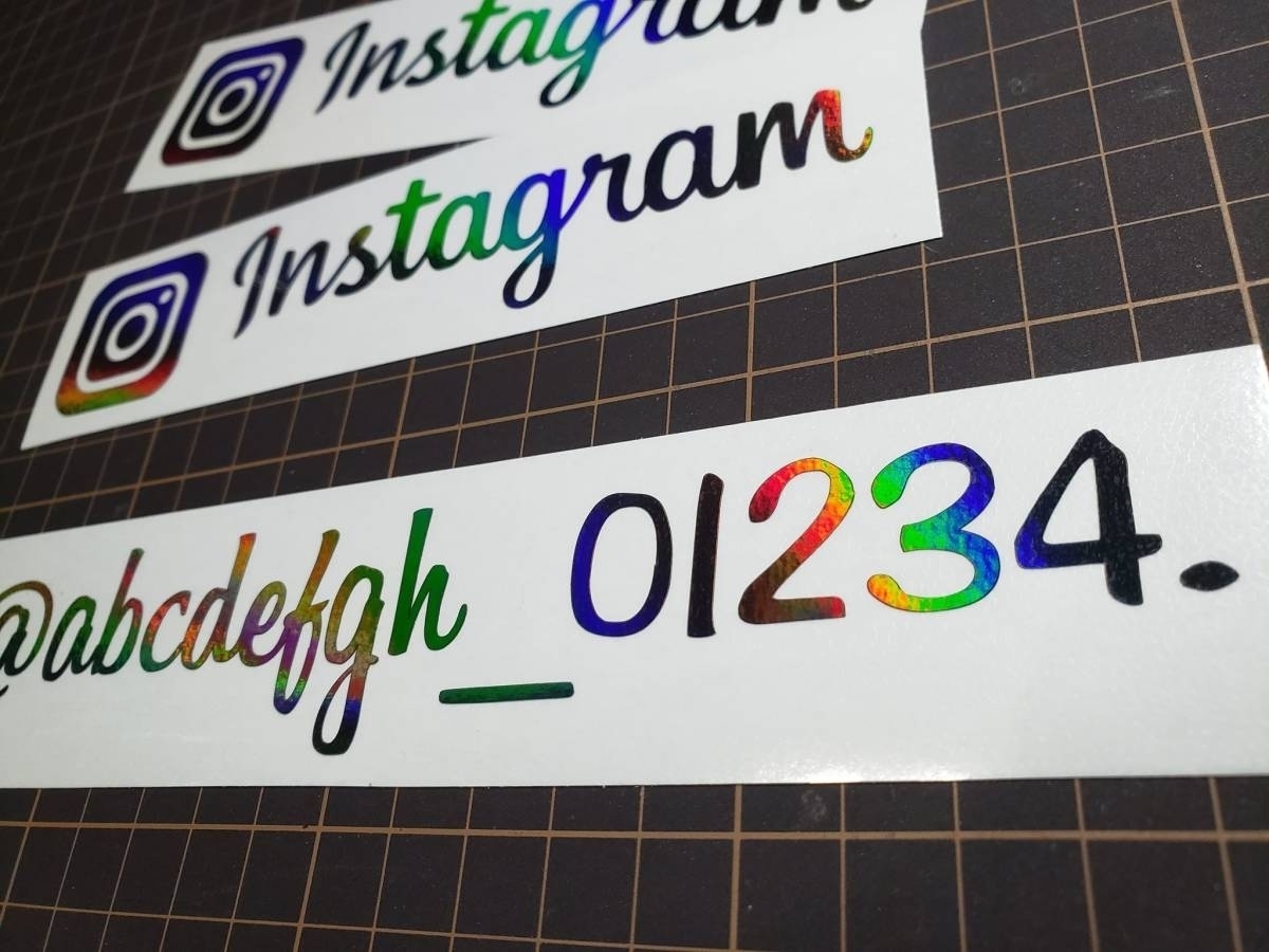 ・2枚セット インスタ インスタグラム インスタステッカー ブラックホログラム 車 バイク スタンス vip jdmusdm 北米 us_画像2