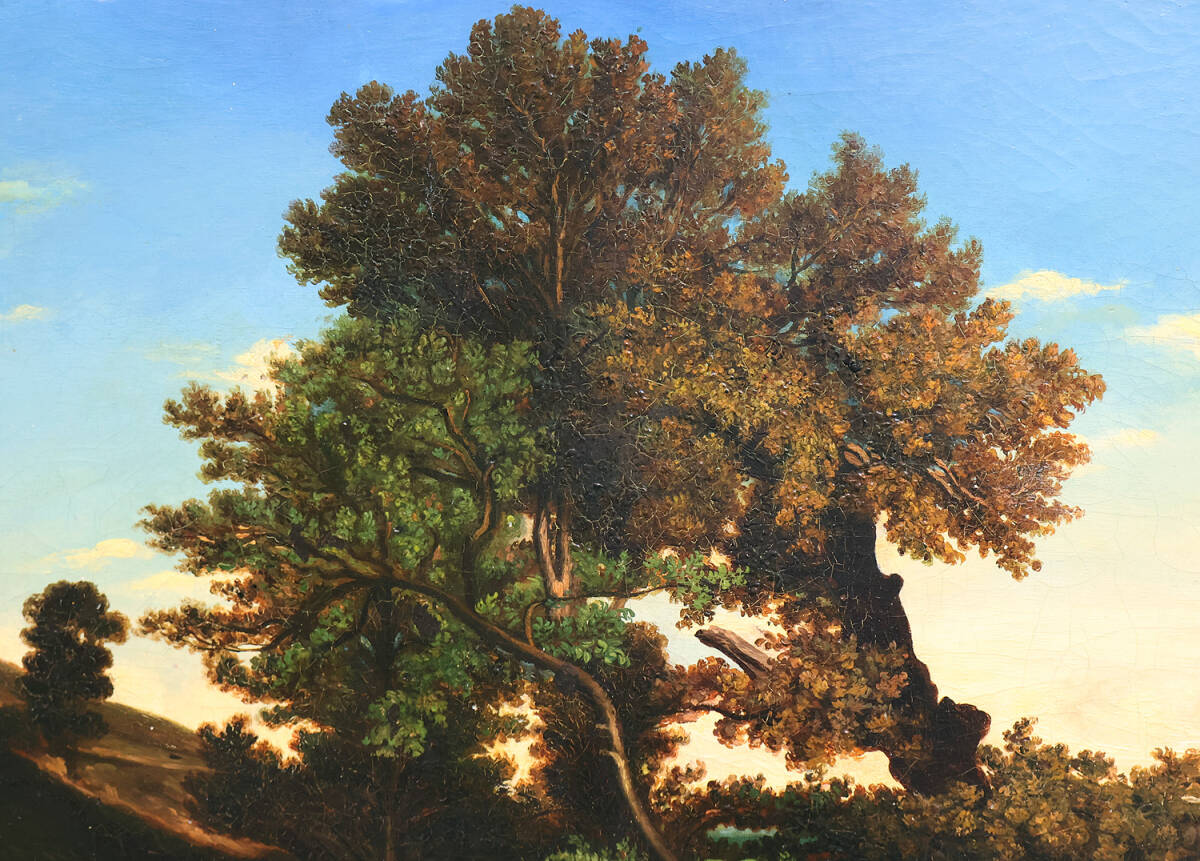 真作保証 デュプレ15号鑑定証付19世紀名画 ルーブル美術館蔵ミレーと並ぶバルビゾンの七星!600万販売サザビーズ1500万~2300万円貴重_画像3