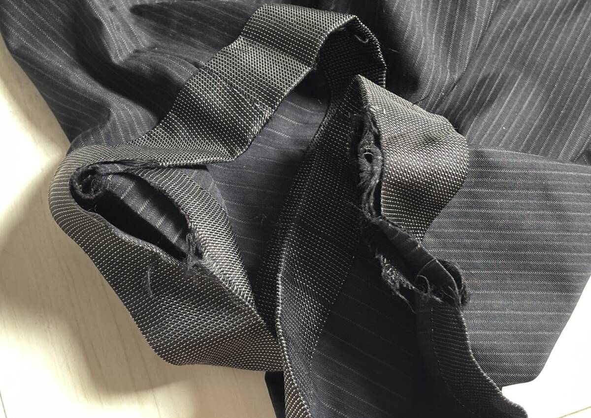 Rare レア アーカイブ John Galliano ジョンガリアーノ パンツ サルエル ワイド ストライプ ワーク ウール 伊勢(shì)丹取扱い 黒 46 ▼10109
