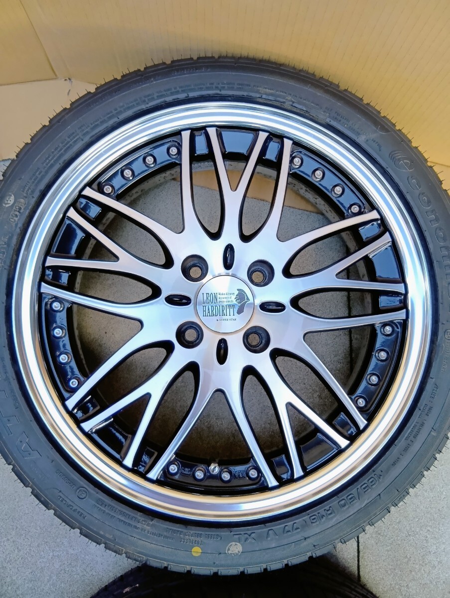 LEON HARDIRITT-P BUGEL スーパースター レオンハルト ビューゲル 16インチタイヤホイール中古美品4本セット 16x5.5J+45 PCD100-4H 新品ATR_画像6