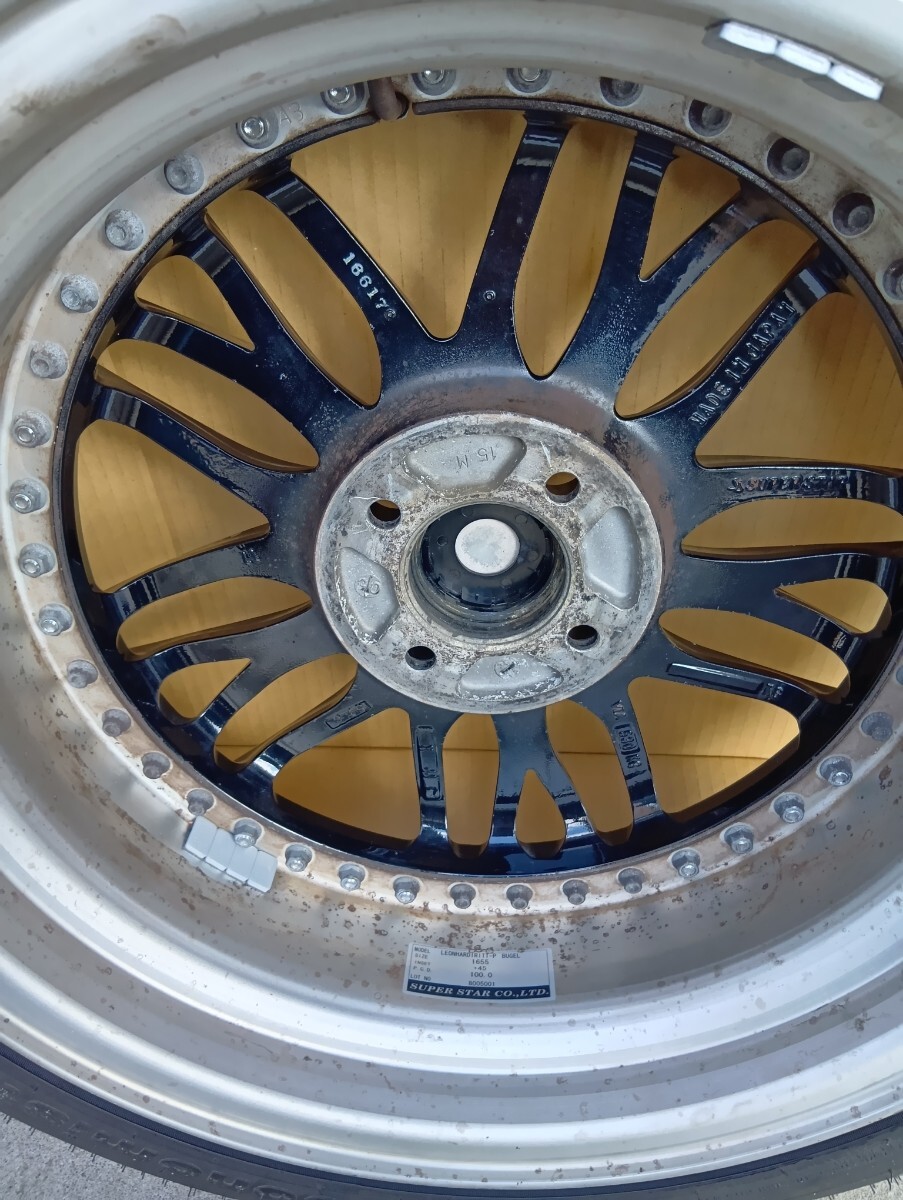 LEON HARDIRITT-P BUGEL スーパースター レオンハルト ビューゲル 16インチタイヤホイール中古美品4本セット 16x5.5J+45 PCD100-4H 新品ATR_画像7