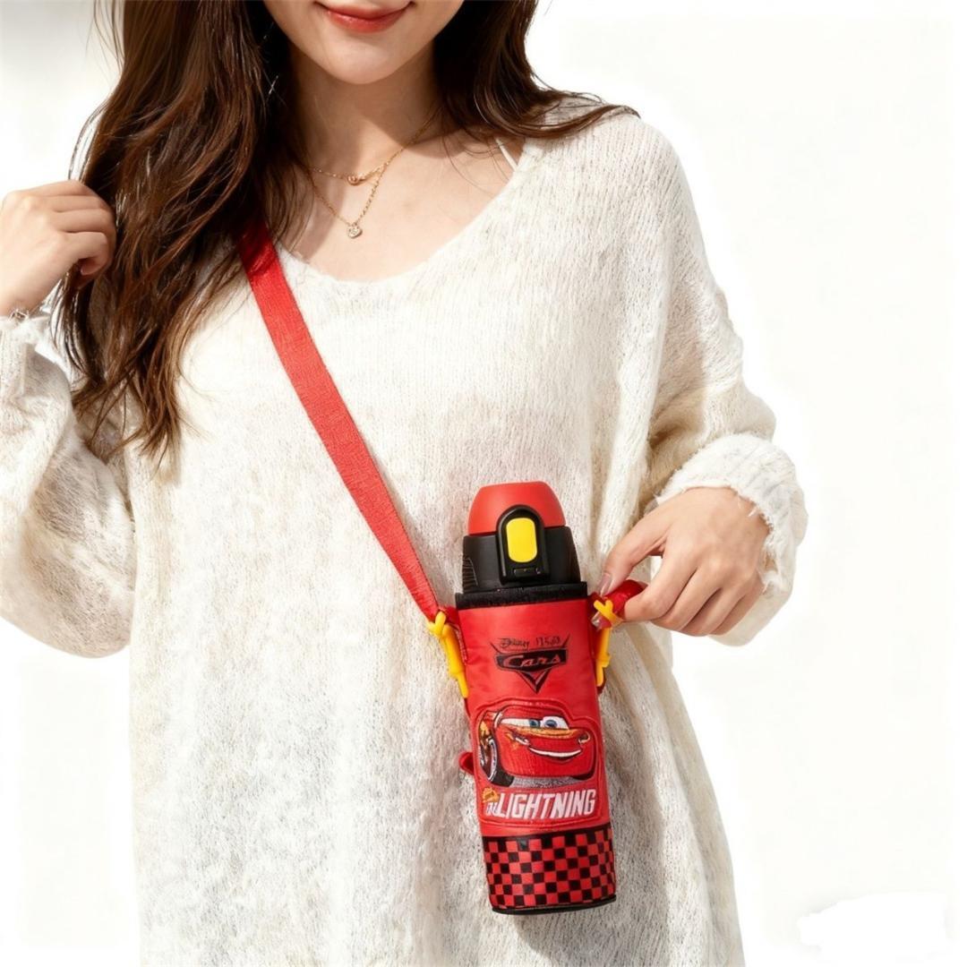 ★新品★カーズ 水筒 ステンレスボトル 保冷 保温 直飲み 子供用 キッズ 500ml 専用カバー付き 幼稚園 保育園 小学校 遠足 運動会 入園入学_画像3