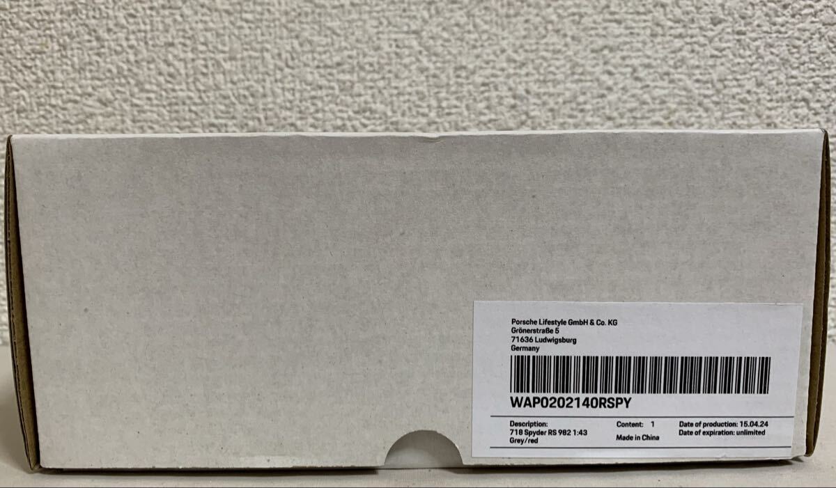 ◆未展示品！PORSCHE 特注 1/43 ポルシェ / Porsche 718 Spyder スパイダー RS_画像6
