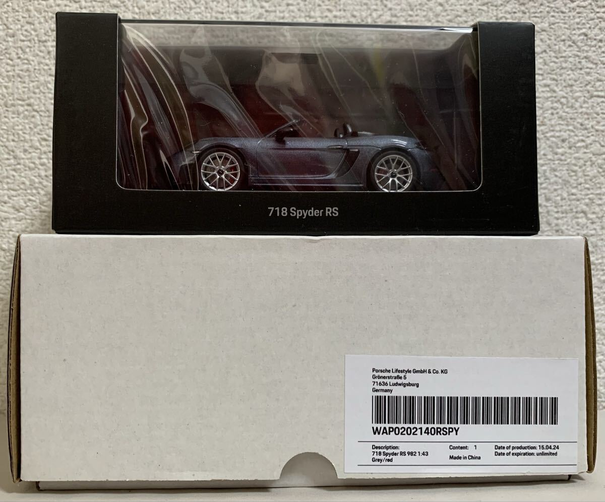 ◆未展示品！PORSCHE 特注 1/43 ポルシェ / Porsche 718 Spyder スパイダー RS_画像5