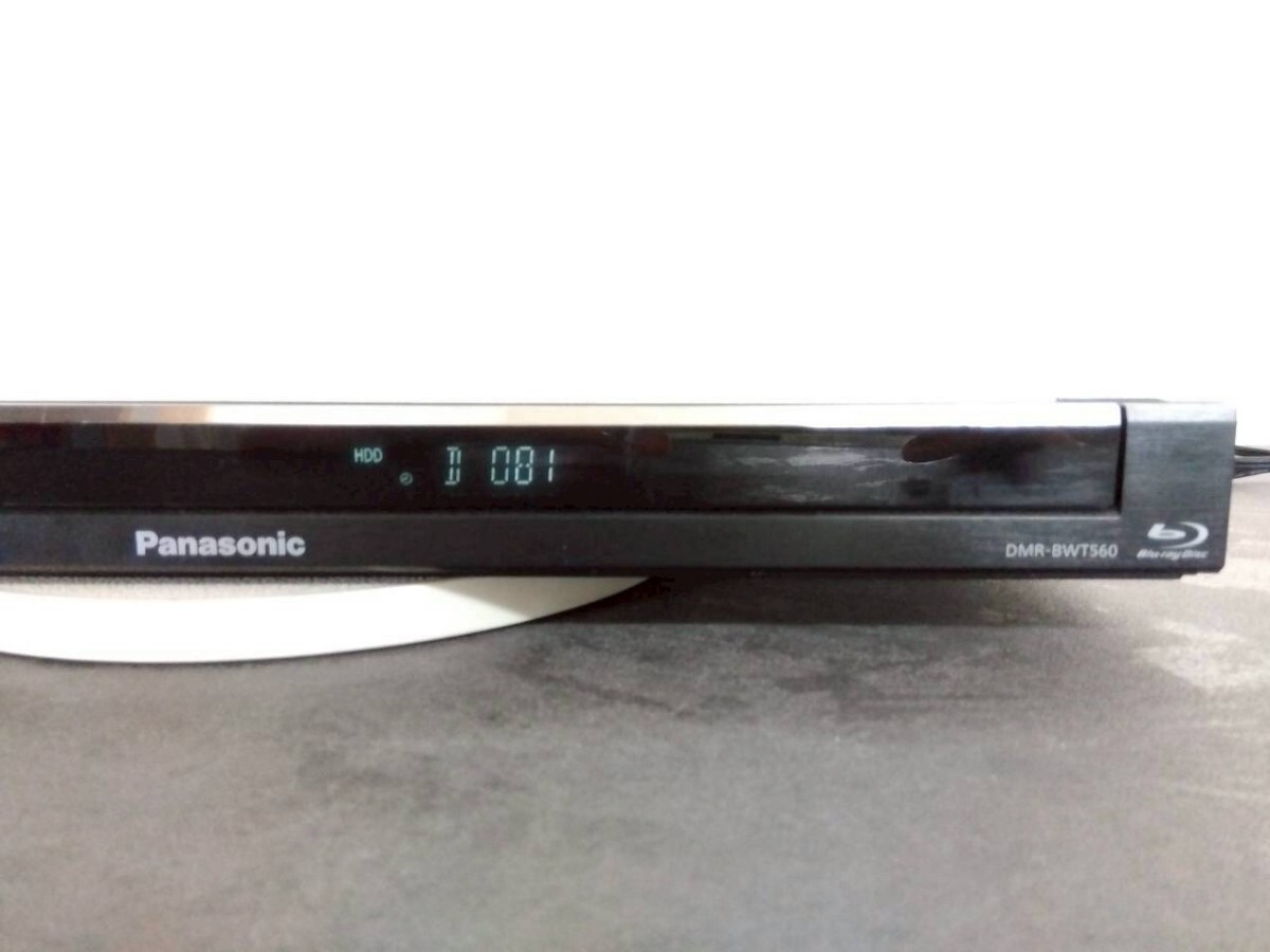 9472★ Panasonic DMR-BWT560 ブルーレイディスクプレーヤー B-CASカード パナソニック 通電確認のみ 他未確認 ジャンク品_画像3
