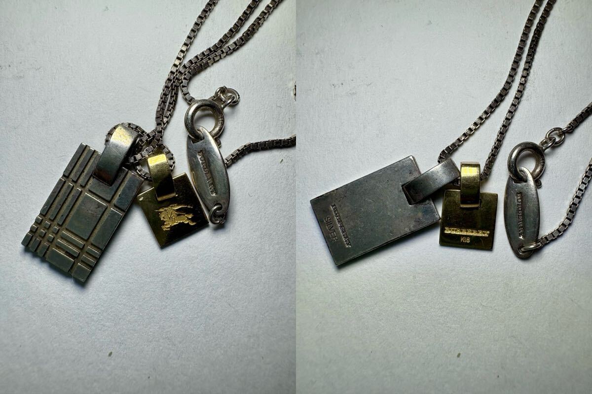 【1円スタート／18kまとめ】懐中時計 18K金無垢 BURBERRY シルバー×K18 ネックレス GOLD PARK 砂金　プラチナ万年筆 18Kペン先 まとめ_画像2