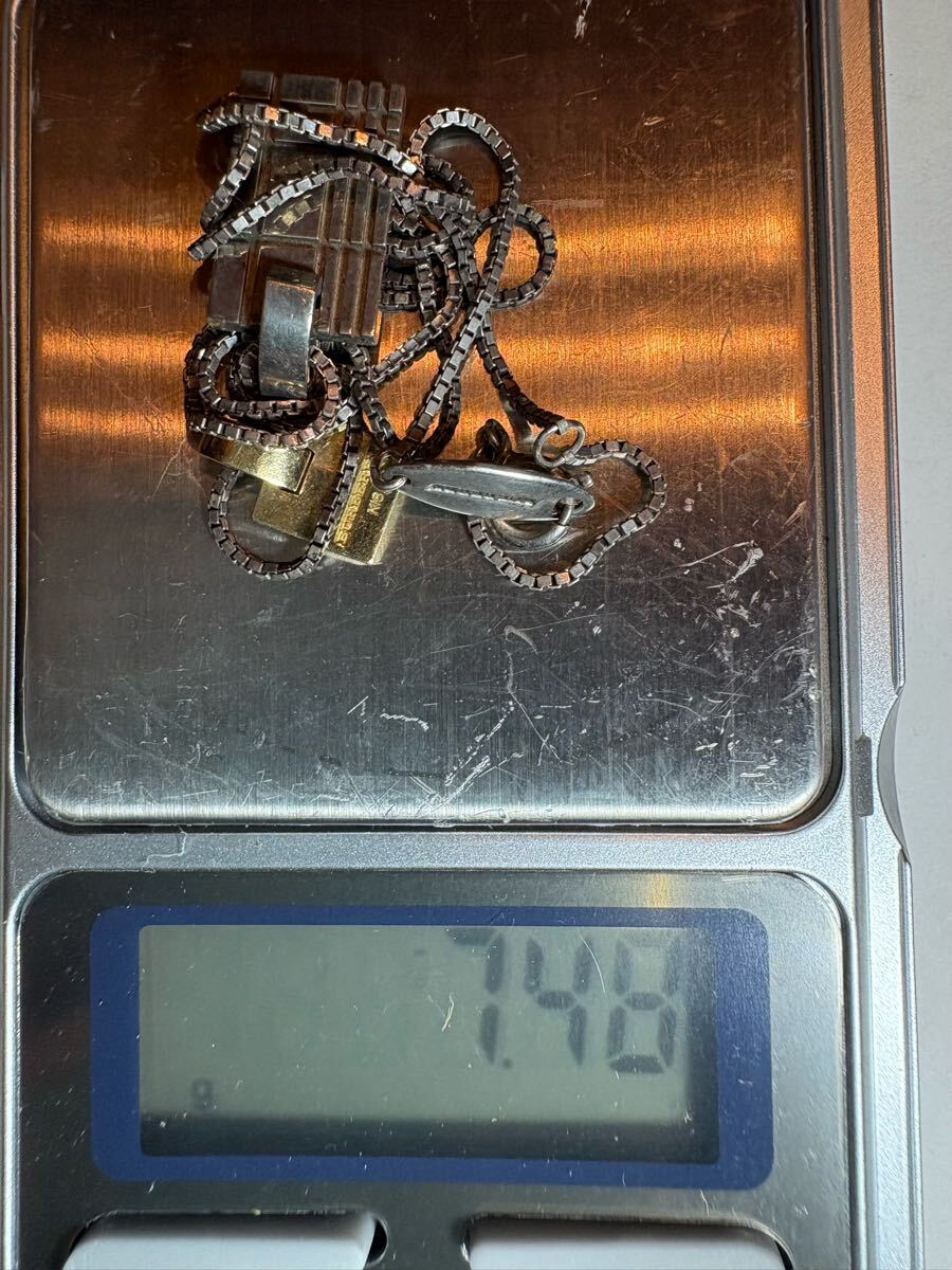 【1円スタート／18kまとめ】懐中時計 18K金無垢 BURBERRY シルバー×K18 ネックレス GOLD PARK 砂金　プラチナ万年筆 18Kペン先 まとめ_画像3