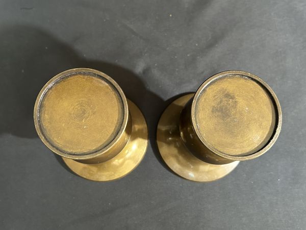【S10-30】仏具 銅製 花入 花瓶 まとめて2点 旧家整理品_画像4