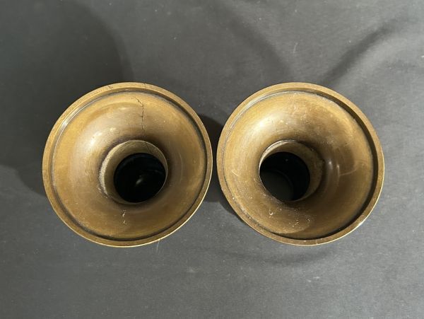 【S10-30】仏具 銅製 花入 花瓶 まとめて2点 旧家整理品_画像5