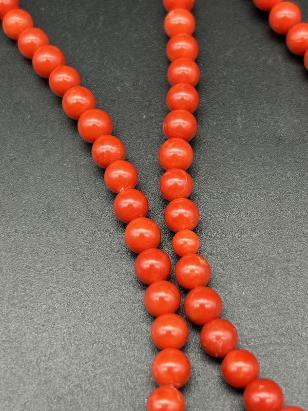 【S10-28】赤珊瑚 サンゴ 数珠 和装小物 仏具 旧家整理品_画像5