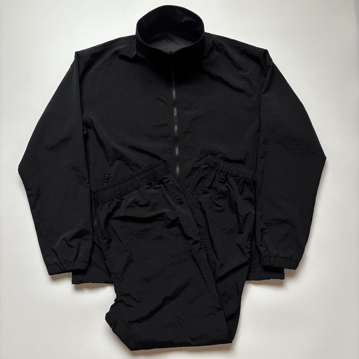 【The Ennoy Professional*エンノイ プロフェッショナル* NYLON TRACK SUIT JACKET＆PANTS*2021年製*TRIPLE BLACK*Lサイズ】_画像1