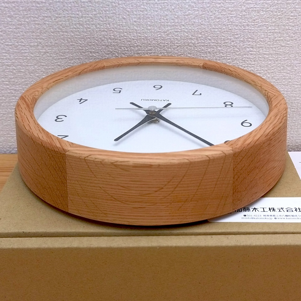 【KATOMOKU】 カトモク SKP電波時計 muku clock 19 オーク km-130OARCS_画像6