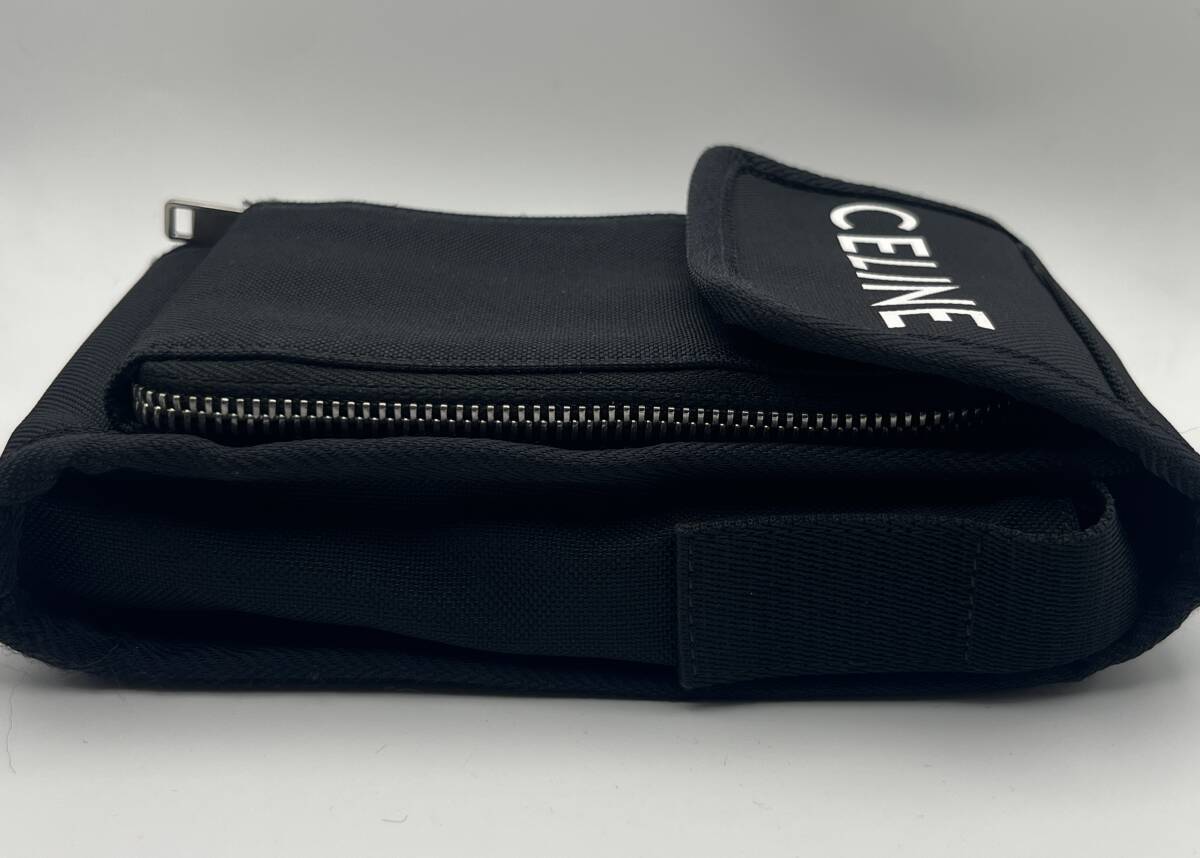 CELINE ショルダーバッグ トレッキング モバイルポーチ キャンバス ブラック_画像2