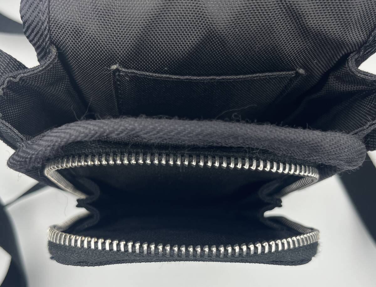 CELINE ショルダーバッグ トレッキング モバイルポーチ キャンバス ブラック_画像6